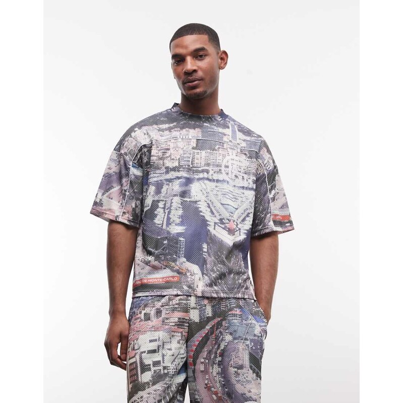 Good For Nothing co-ord oversized jersey with all over city
