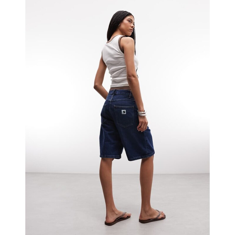 Carhartt WIP brandon loose-fit denim shorts in dark wash blue