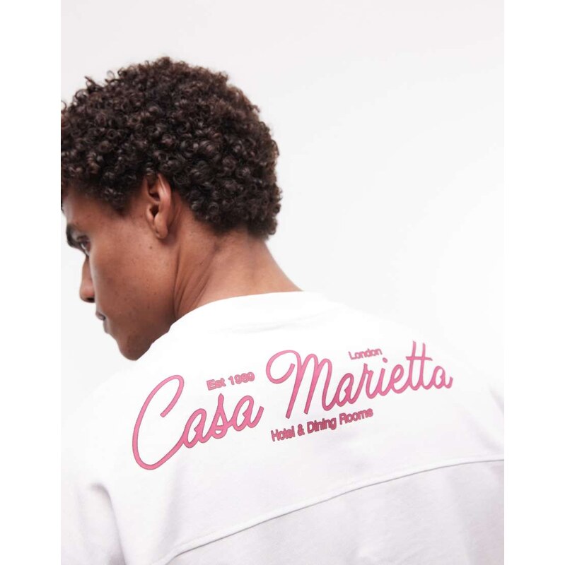 ASOS DESIGN super heavyweight boxy oversized t-shirt with text