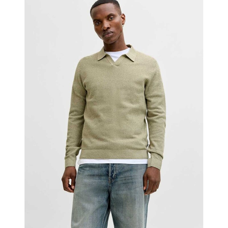 Jack & Jones Knitted pullover in mermaid-Grey