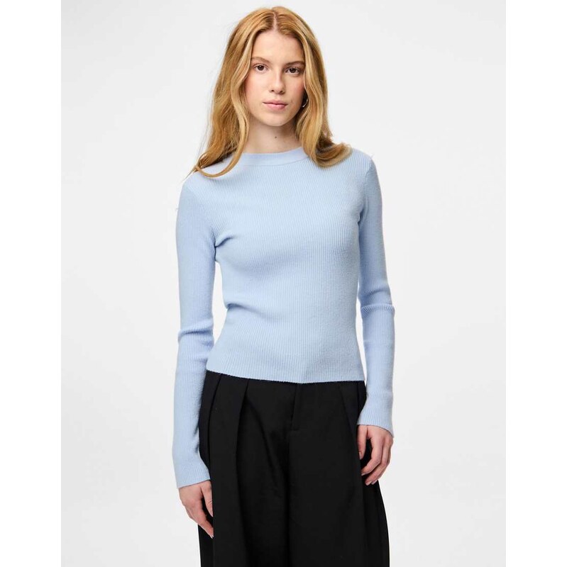 Pieces Knitted pullover in light blue 115523232