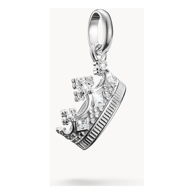 Thomas Sabo Charm pendant crown with stones connect silver in