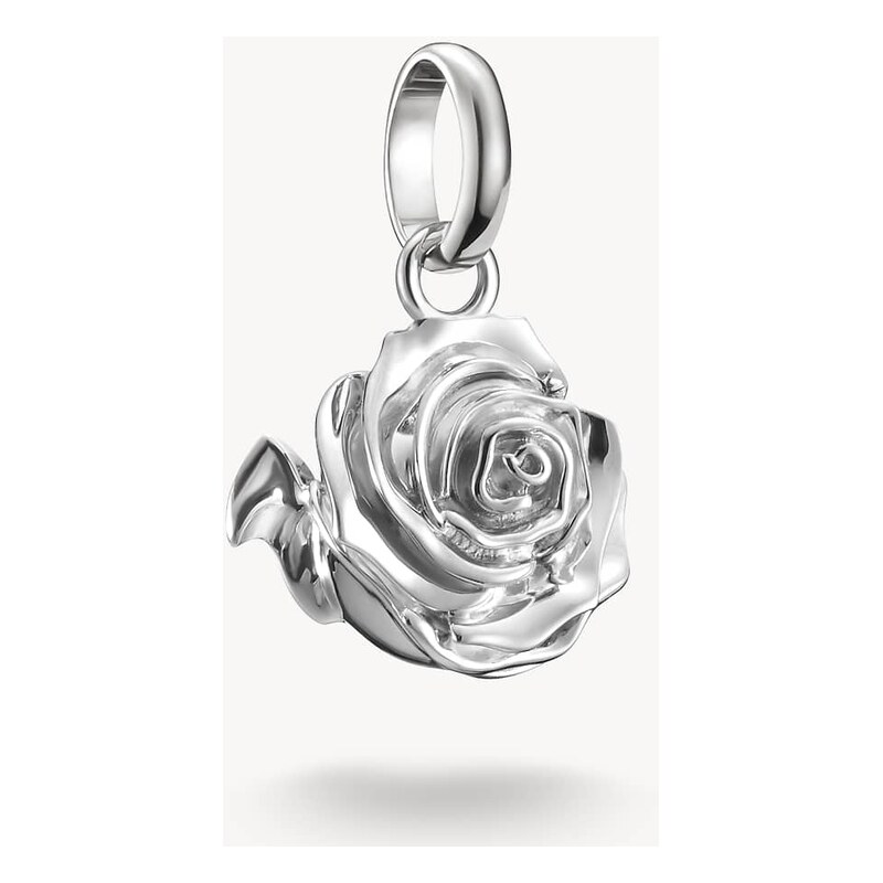 Thomas Sabo Charm pendant rose blossom connect silver in silver