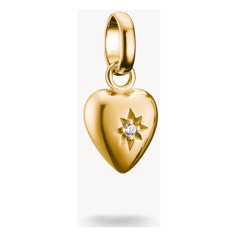 Thomas Sabo Charm pendant heart with star connect gold-plated in