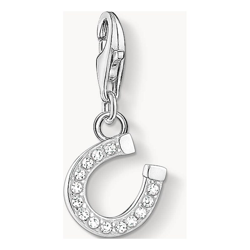Thomas Sabo Charm pendant horseshoe in white, silver 115509440