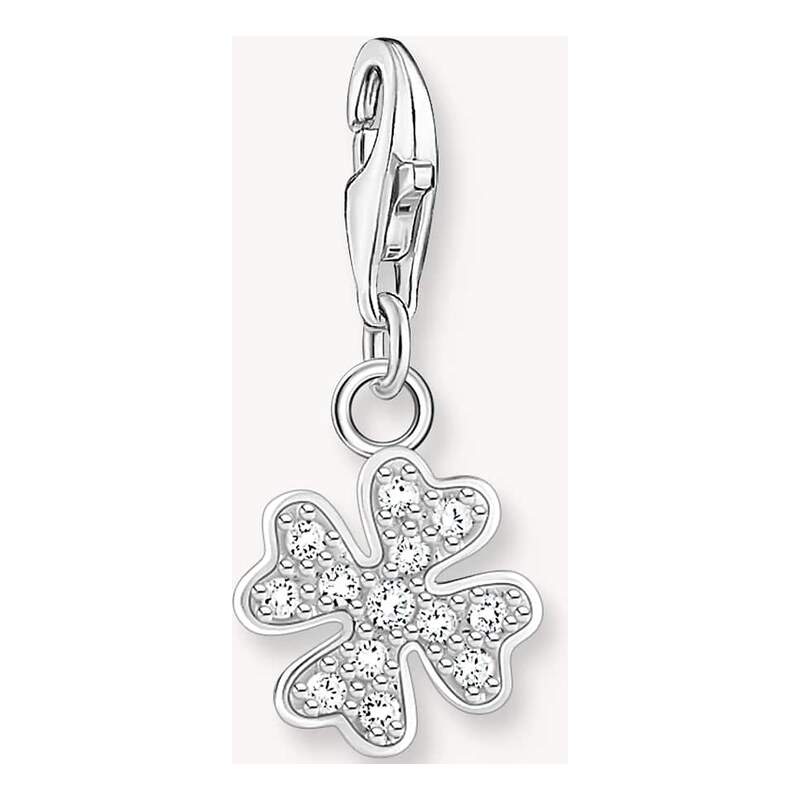 Thomas Sabo Charm pendant cloverleaf in white, silver 115509441