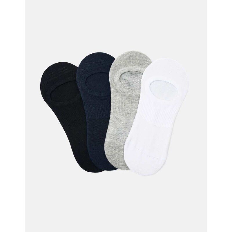 Pull&Bear Pack of 4 invisible ankle socks in others-Multi