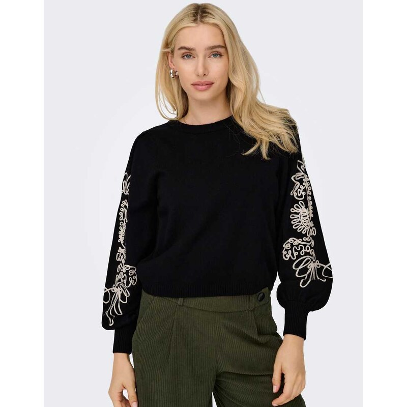ONLY Knitted pullover in black 115509466