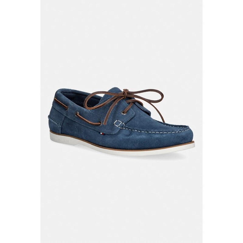 Tommy Hilfiger mokasíny pánské semišové TH BOAT SHOE CORE SUEDE
