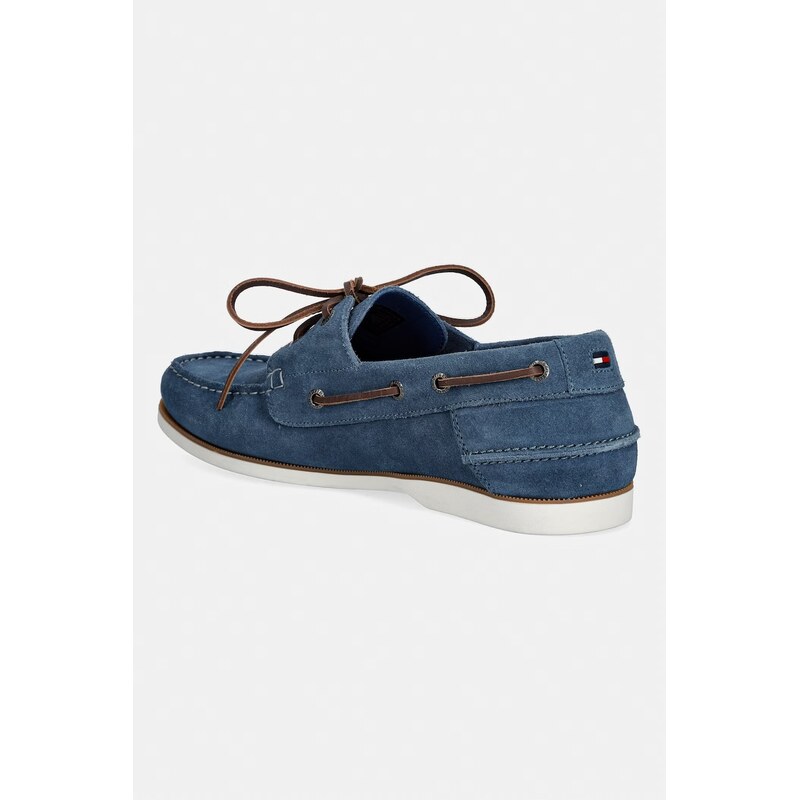 Tommy Hilfiger mokasíny pánské semišové TH BOAT SHOE CORE SUEDE