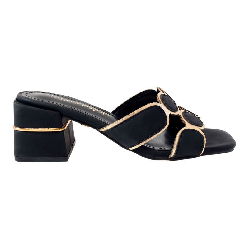 Černé sandály Laura Biagiotti Nubuk Black 115523739