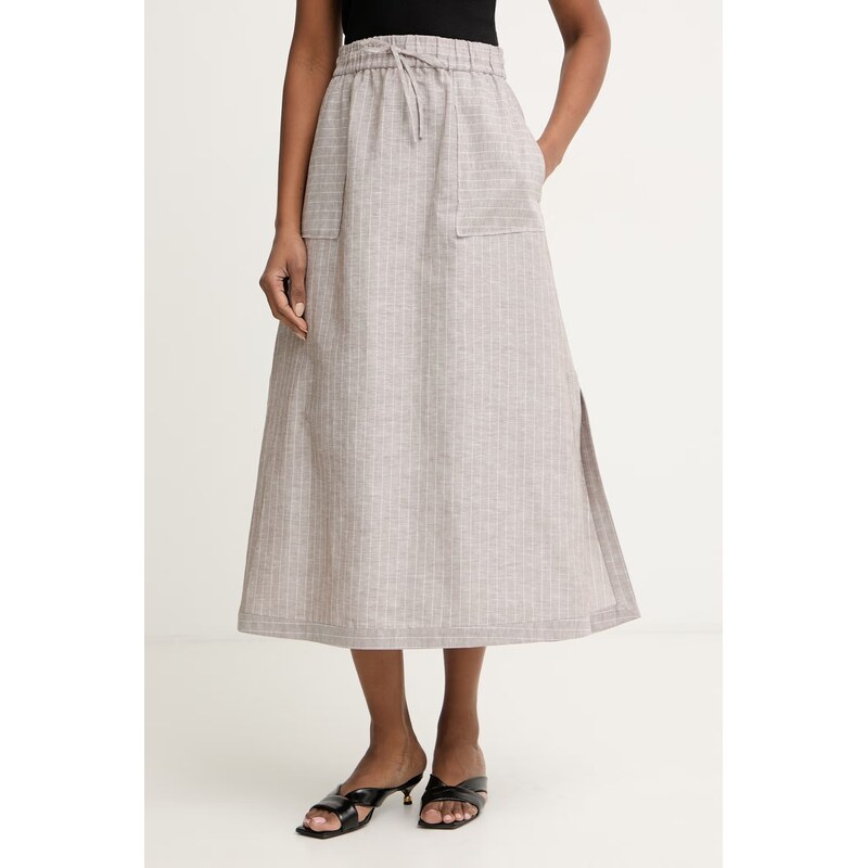 MM by Max Mara sukně se lnem SUMERO 115523784