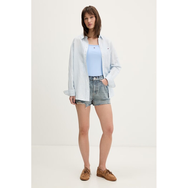 Tommy Jeans šortky dámské džínové