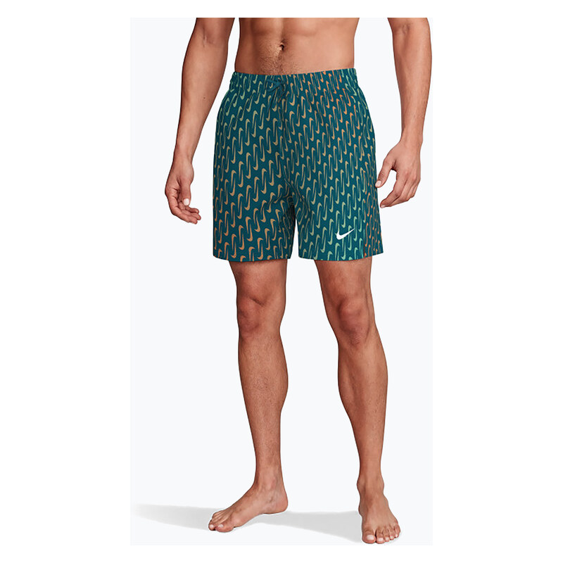 Pánské plavkové šortky Nike Breaker Swoosh 5 Volley green abyss