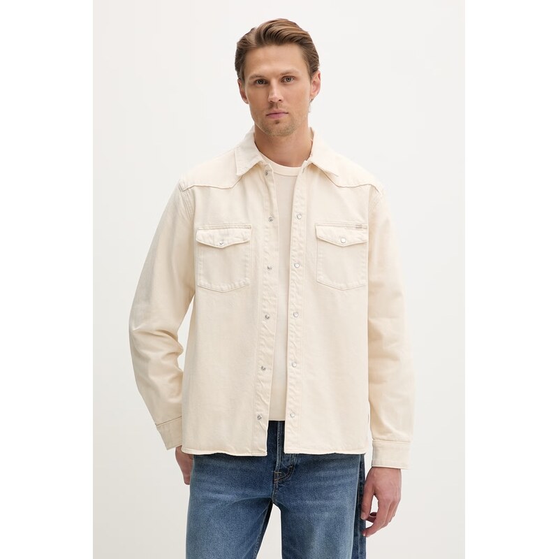 Tommy Jeans košile pánská bavlněná