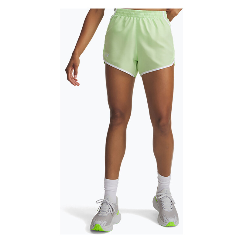 Dámské běžecké šortky Under Armour Fly By 3 lumos lime/white