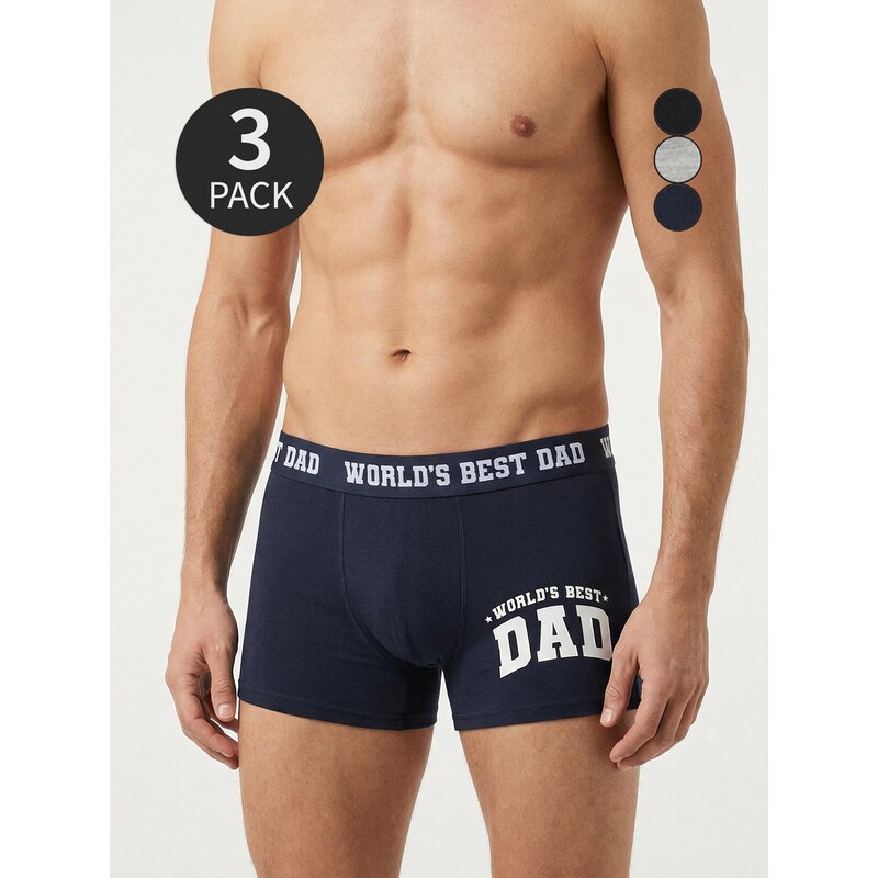 Sinsay - Bavlněné boxerky 3 pack - vícebarevná