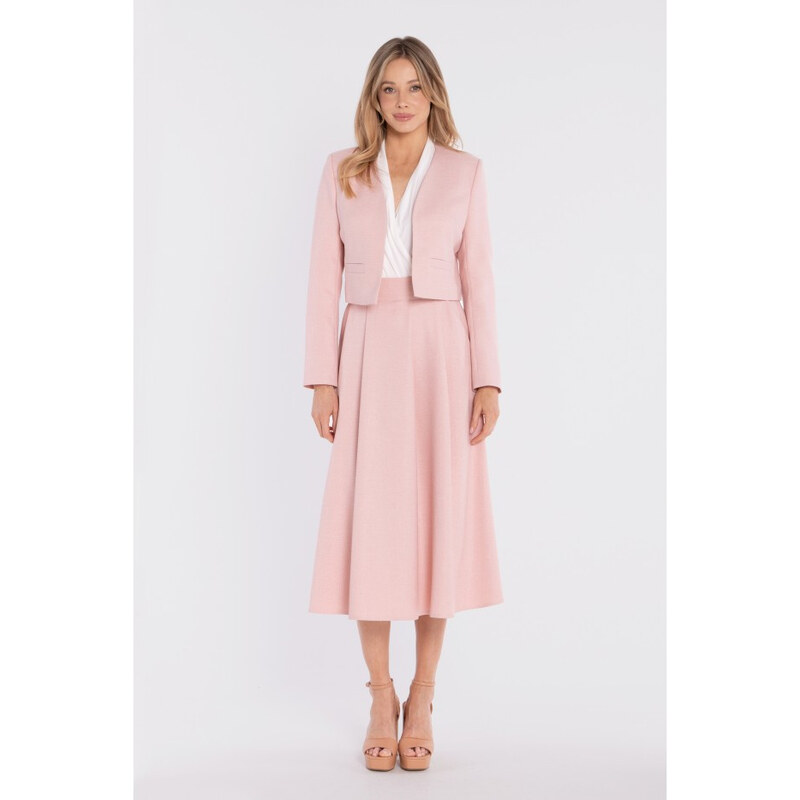 sako bez s podšívkou broskvová barva model 22152160 - STYLOVE