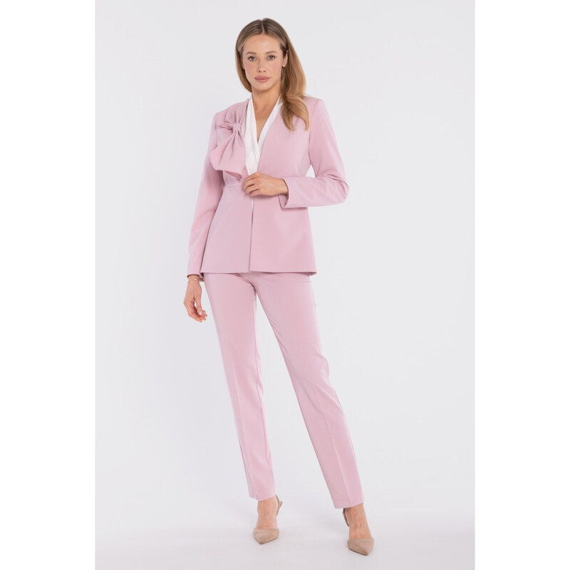 kalhoty s bočním zipem lila model 22152292 - STYLOVE