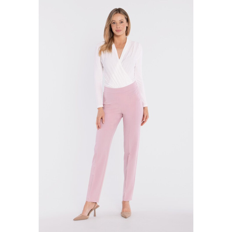 STYLOVE S433 Cigaretové kalhoty s bočním zipem - lila 115525681