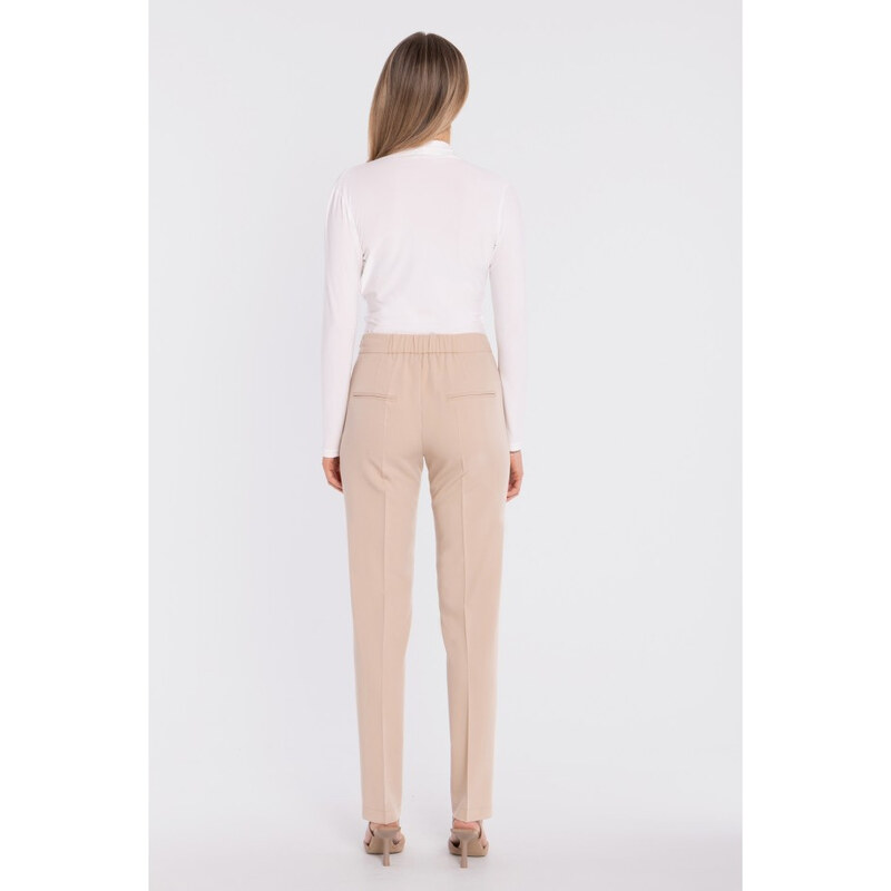 kalhoty s bočním zipem béžové model 22152274 - STYLOVE