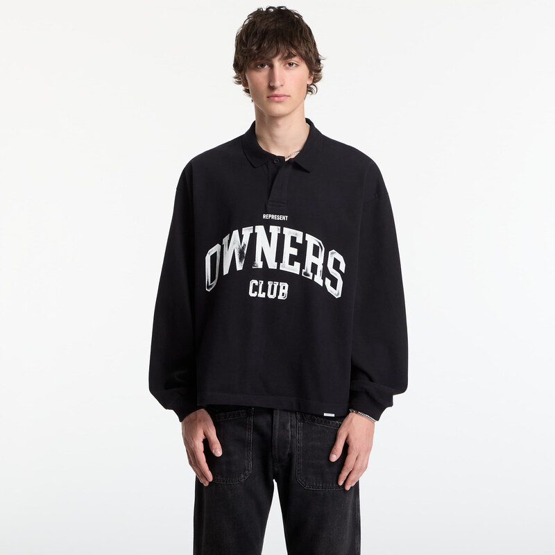 Tričko REPRESENT Owners Rugby Top UNISEX Jet Black XL