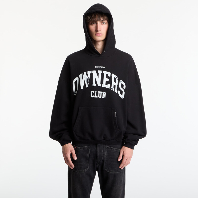 Mikina REPRESENT Owners Hoodie UNISEX Jet Black XXL
