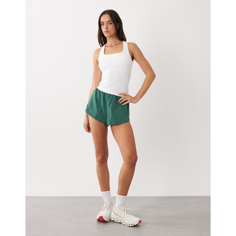 4505 seamless rib scoop neck vest with racer back in white