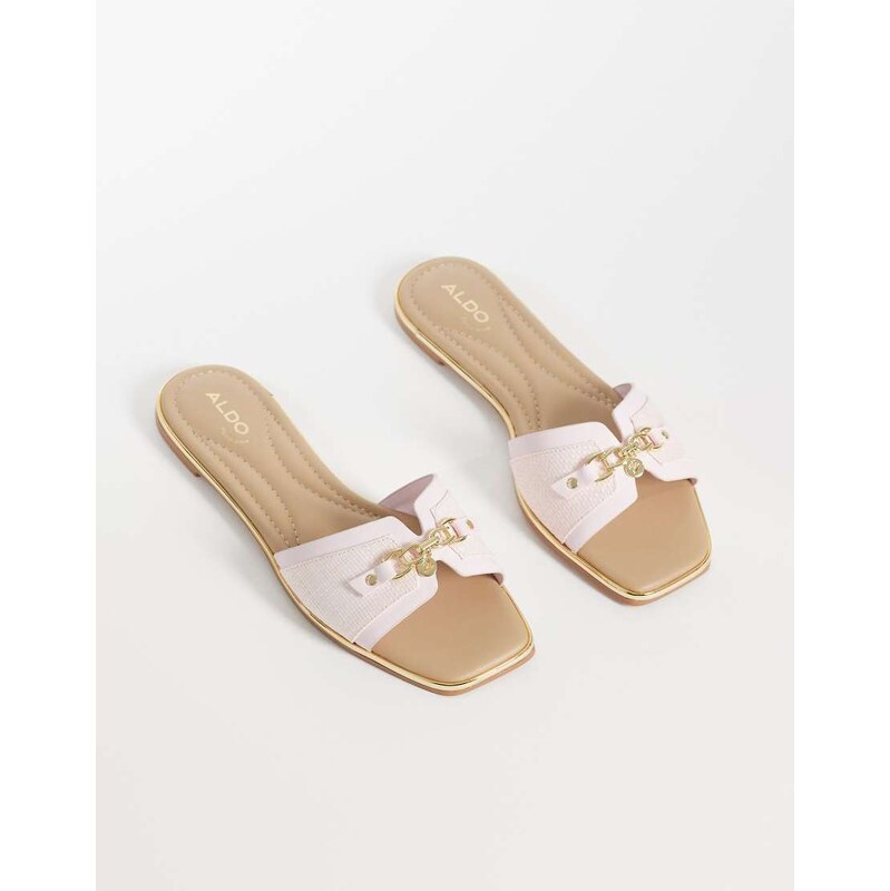 Aldo Alamassi flat sandal with buckle detail in pink 115527498