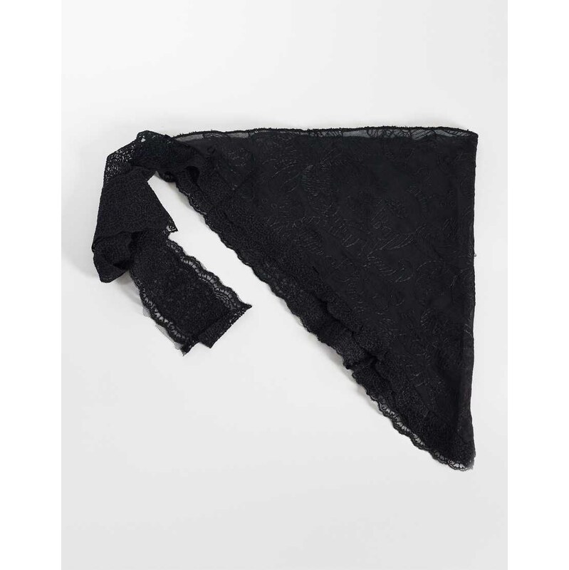 Vero Moda lace waist scarf in black 115527571
