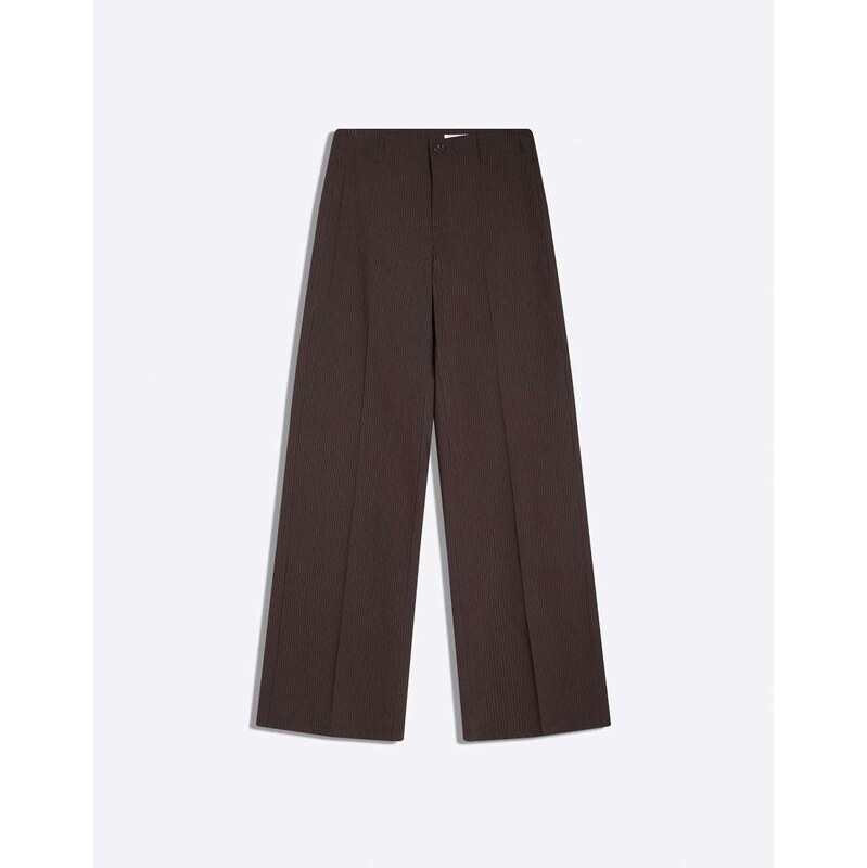 Bershka Wide-leg trousers in brown 115527625