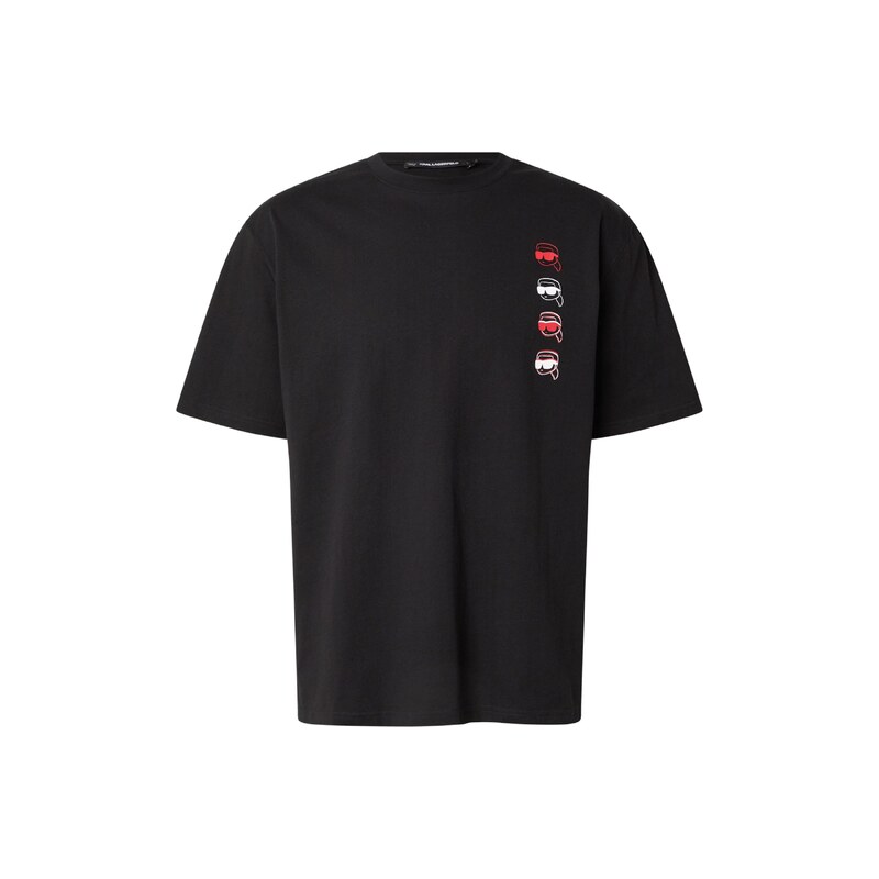 Karl Lagerfeld Tričko Ikon Fusion světle červená / černá / bílá