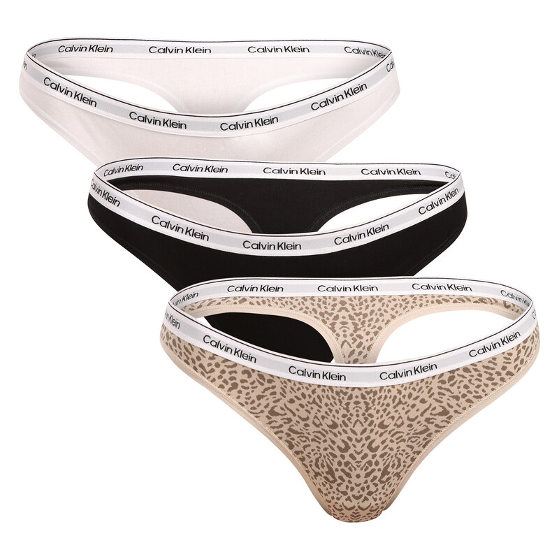 3PACK dámská tanga Calvin Klein vícebarevná (QD5209-3RN) 115528577