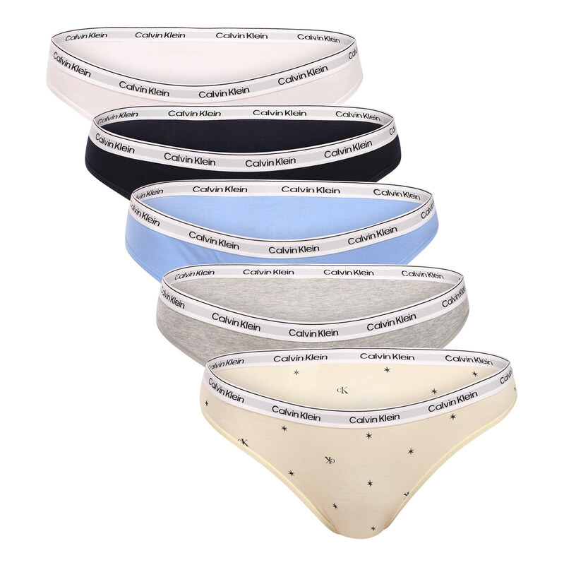 5PACK dámské kalhotky Calvin Klein vícebarevné (QD5208E-3KW) 115528579