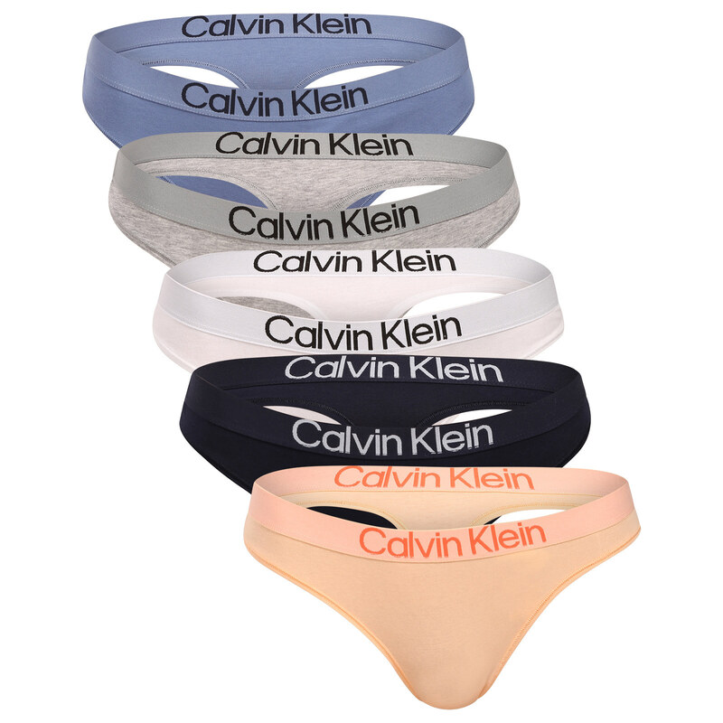 5PACK dámská tanga Calvin Klein vícebarevná (QD5331-3CA) 115528583