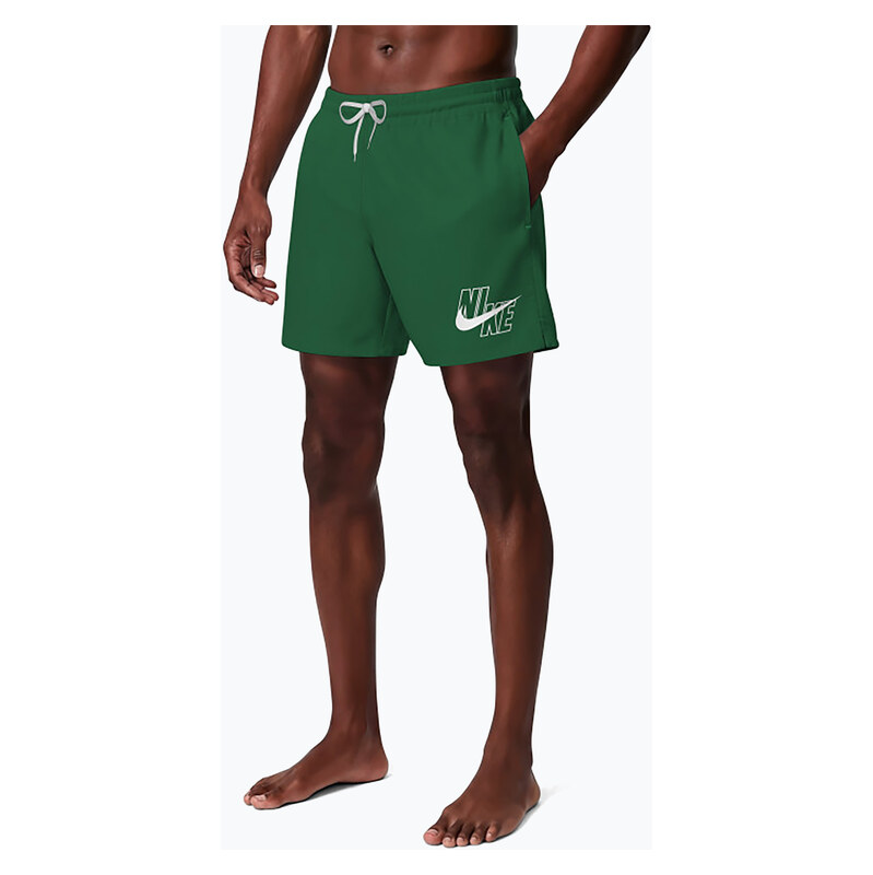 Pánské plavkové šortky Nike Lap Logo 5 Volley malachite