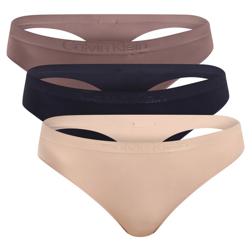 3PACK dámská tanga Calvin Klein vícebarevné (QD5211-3EQ) 115528586
