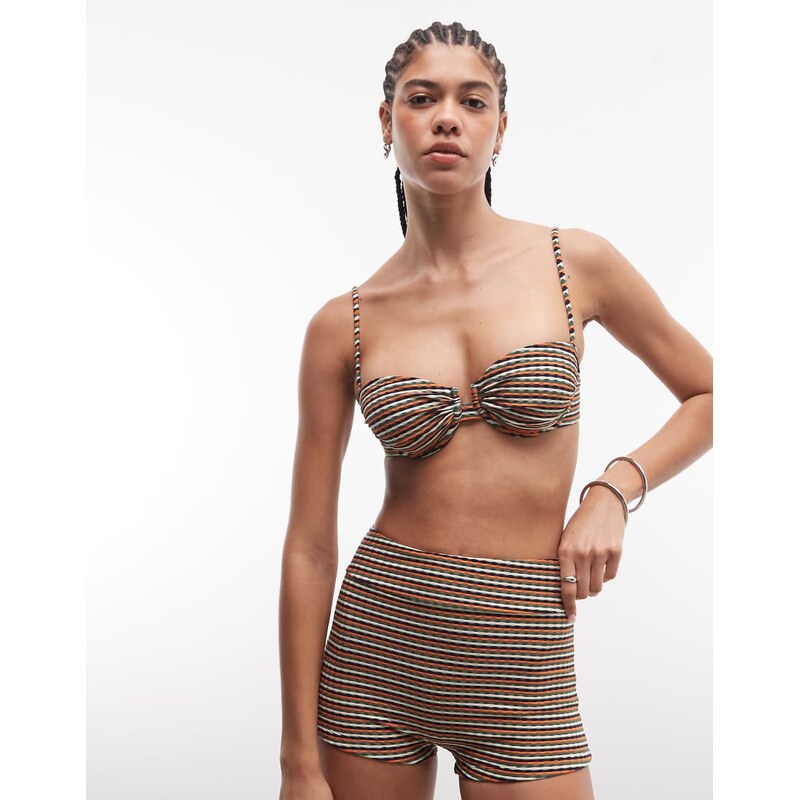 ASOS DESIGN Dori Cape Cod underwired balcony bikini top with