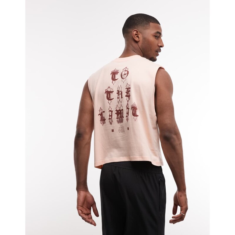 4505 heavyweight quick dry cropped cotton tank with back graphic in 115529630