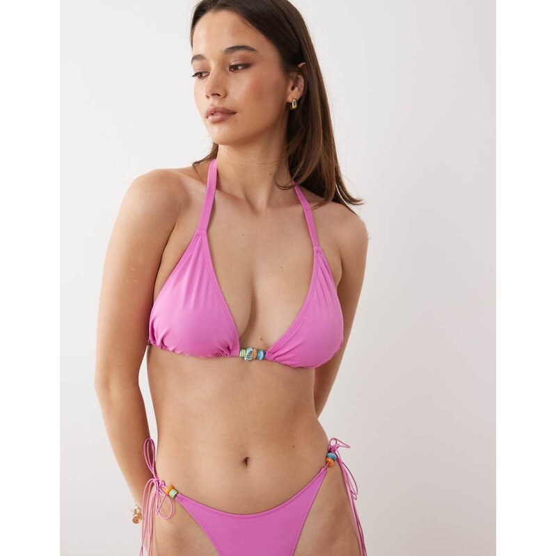 ASOS DESIGN Fuller Bust Chelsea charm high apex triangle bikini