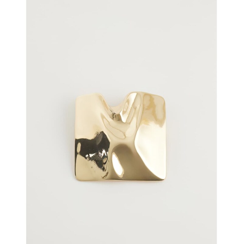 ASOS DESIGN molten brooch in gold tone