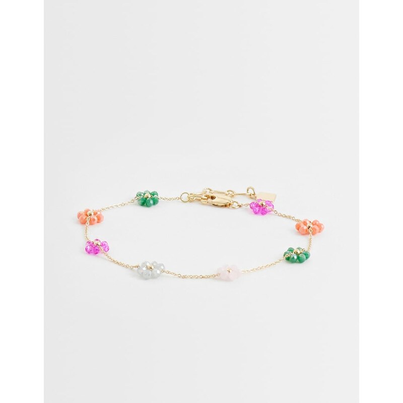 ASOS DESIGN beaded multi gold anklet chain 115529624