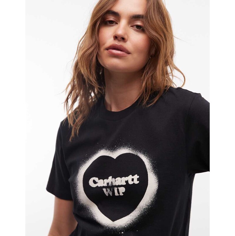 Carhartt WIP spray heart t-shirt in black