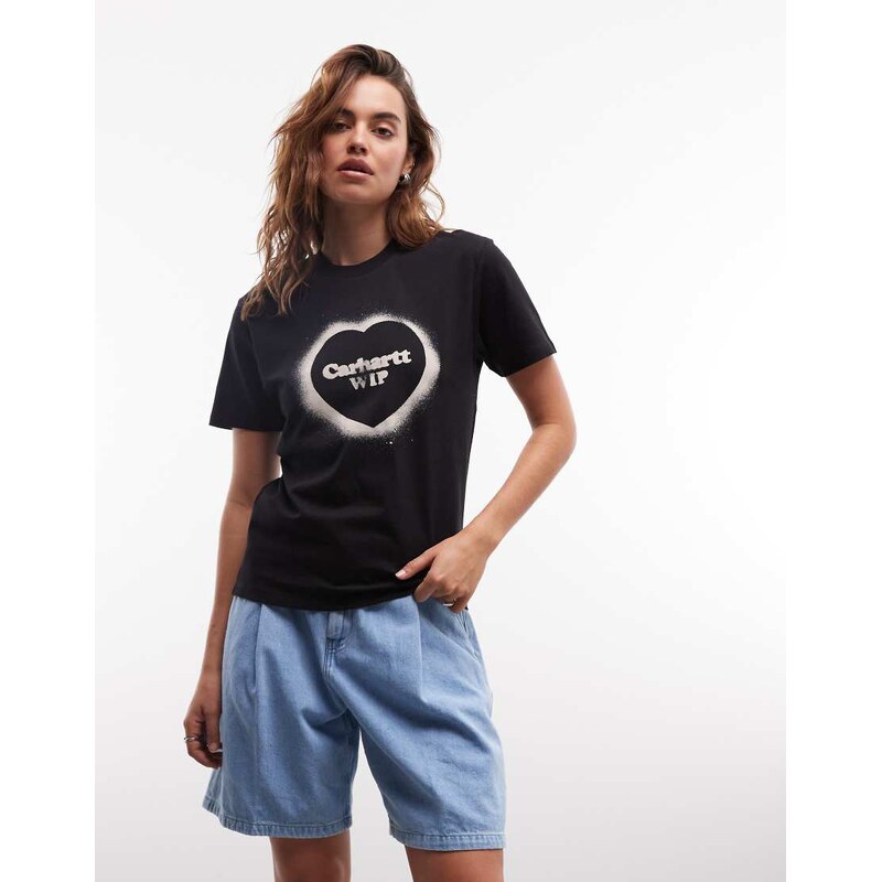 Carhartt WIP spray heart t-shirt in black