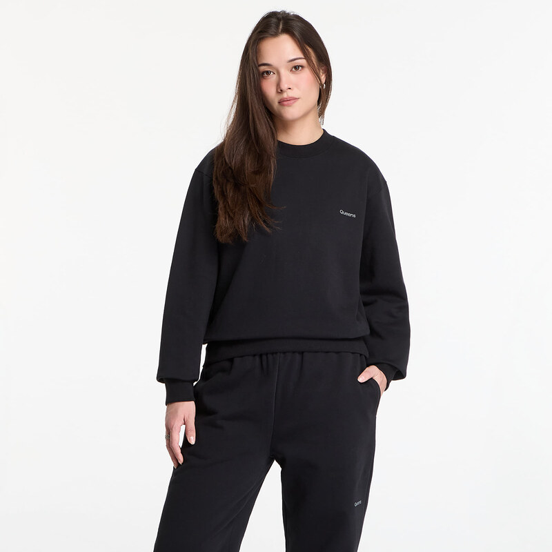 Mikina Queens Womens Sweats Essential Crewneck Black M 110845004