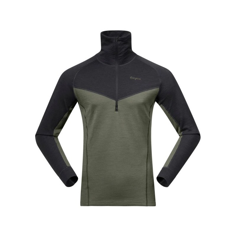 Bergans INNER:DUAL MERINO HALF ZIP Pánské technické triko s