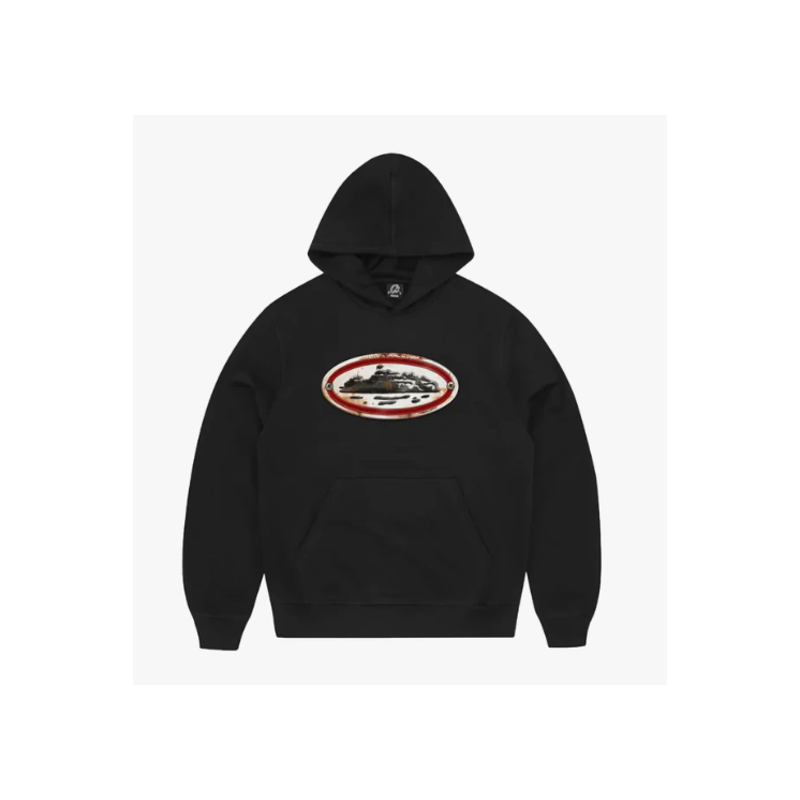 Corteiz Rusty Alcatraz Hoodie Black