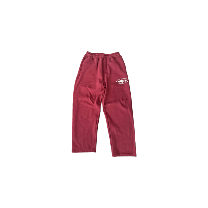 Corteiz Alcatraz Burgundy Sweatpants