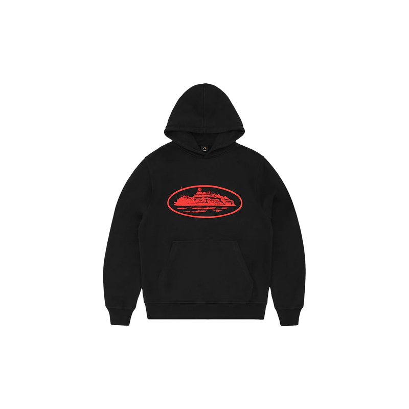 Corteiz Alcatraz V2 Hoodie Black/Red