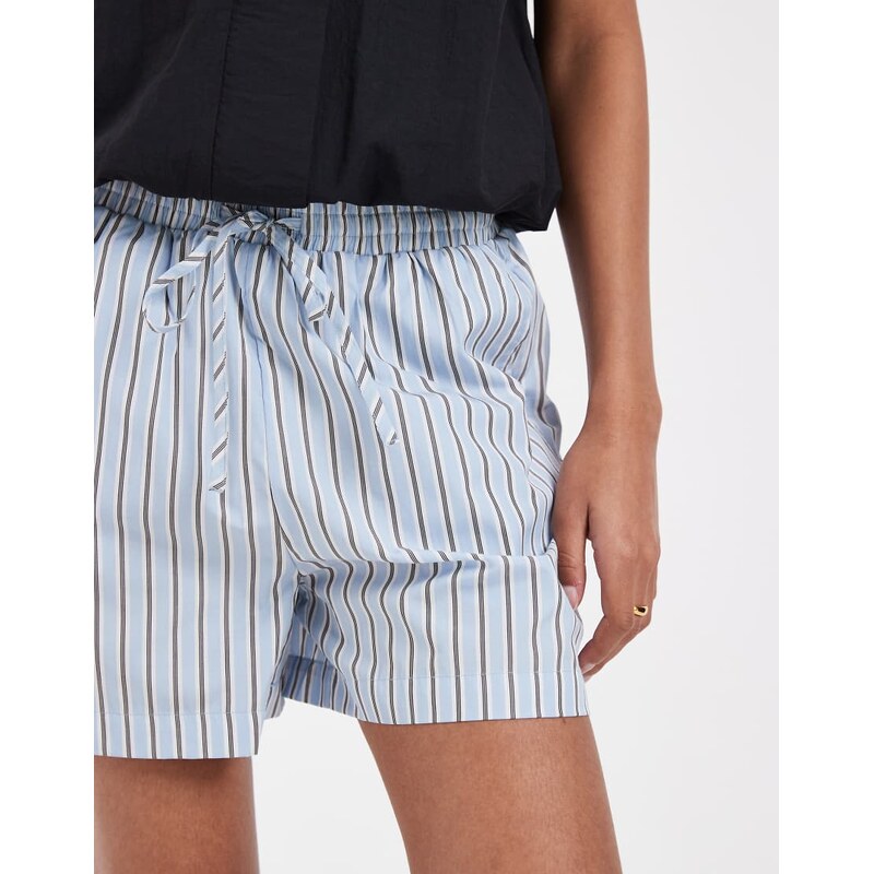 ONLY pull on shorts in light blue stripes